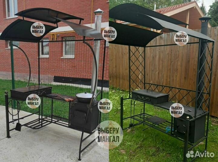 Мангал с крышей