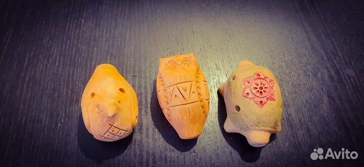 Свистулька керамическая, окарина сова, кот, уточка