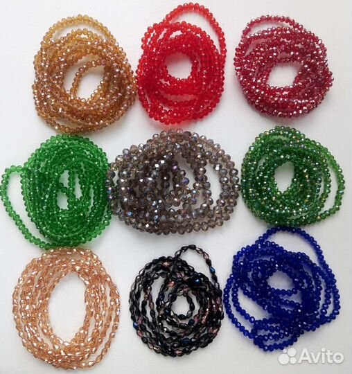 Бусы из стекла для рукоделия