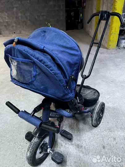 Детский велосипед трехколесный с ручкой