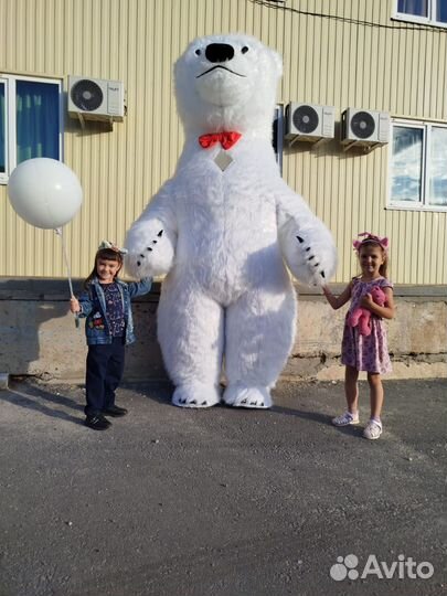 Аренда костюма большого белого Мишки