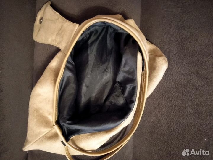 Лёгкая сумка под замшу