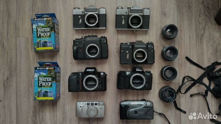 Плёночные фотоаппараты и объективы (лот)