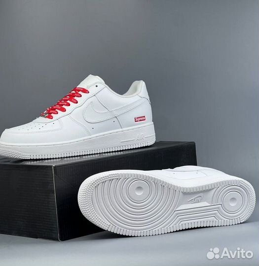 Кроссовки Nike Air Force 1 Supreme Белые