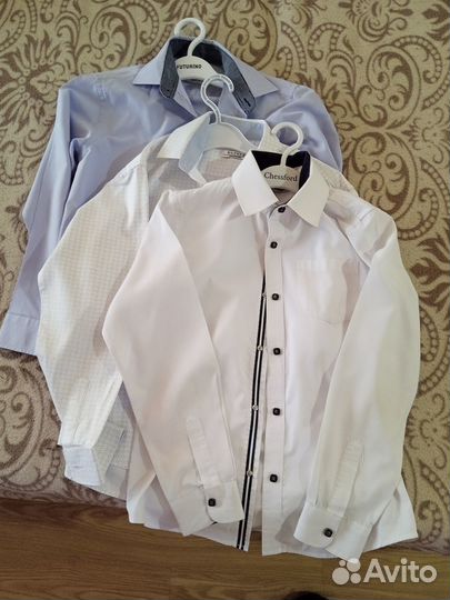 Рубашки на мальчика, ростовка 140 см