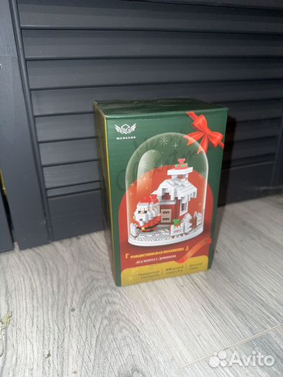 Конструктор подарочный дед мороз под стеклом