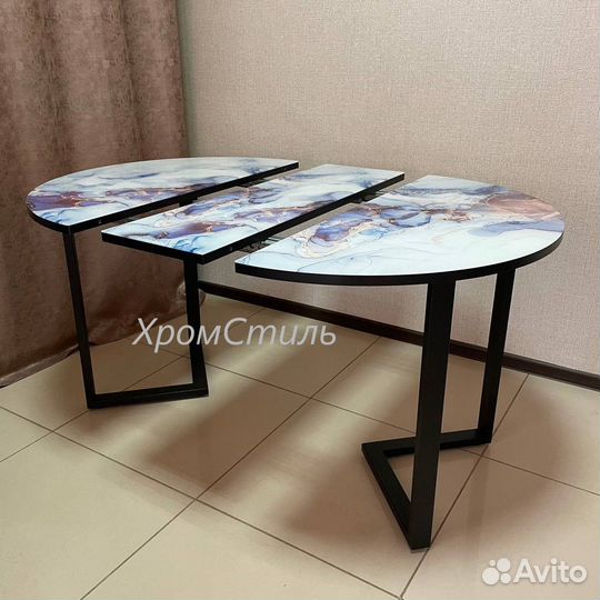 Круглый кухонный раздвижной стол 