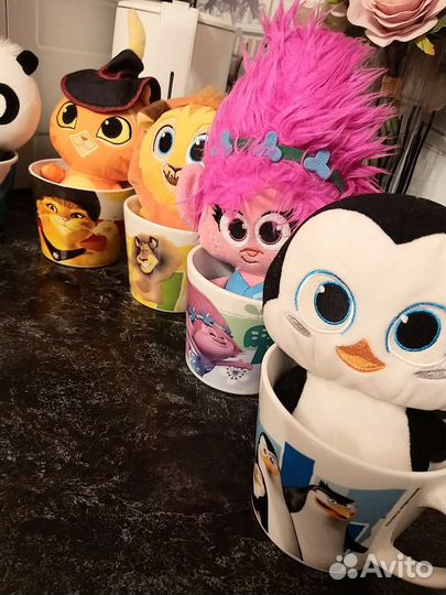 Кружка с игрушкой. 6шт