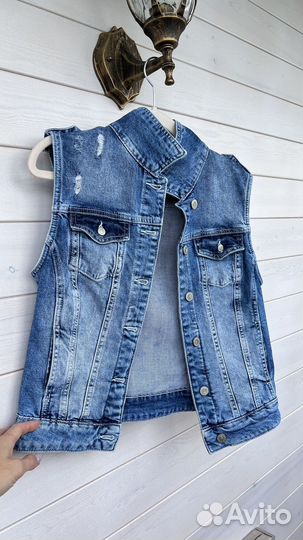 Жилет джинсовый качество