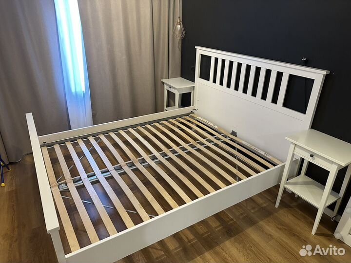 Кровать двухспальная 160 200 IKEA с тумбочками бу