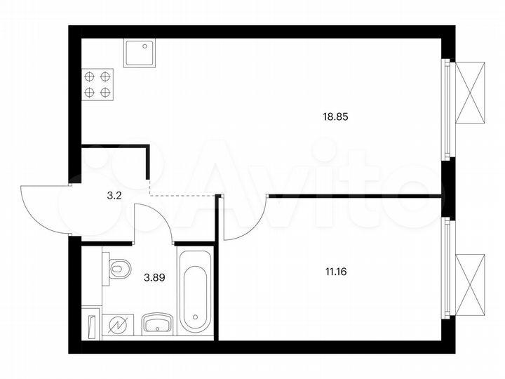 1-к. квартира, 37,1 м², 23/33 эт.
