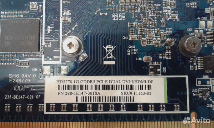 Видеокарта sapphire Radeon HD 5770 1GB gddr5