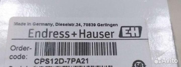 Endress+Hauser Memosens cps12d-7PA21/ cps16d-7AT21