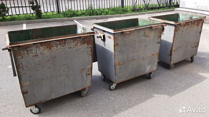 Металлический контейнер для мусора 0,8 м.куб