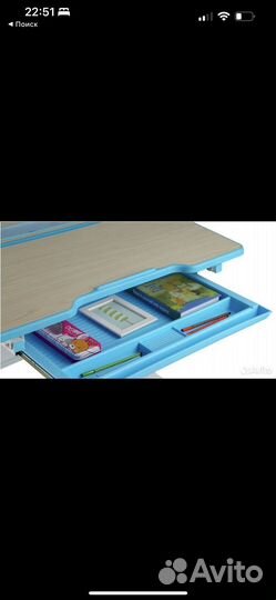 Детская растущая парта и стул