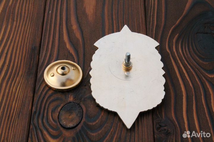 Винтажный Большой Винтовой Значок Звезда Из СССР