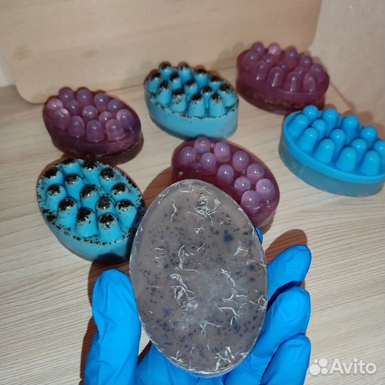 Мыло ручной работы массажное