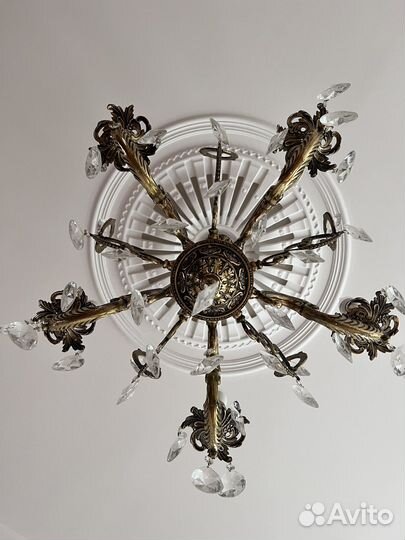 3 Люстры потолочные бу хрустальные