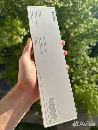 Белый силиконовый ремешок для Apple Watch оригинал
