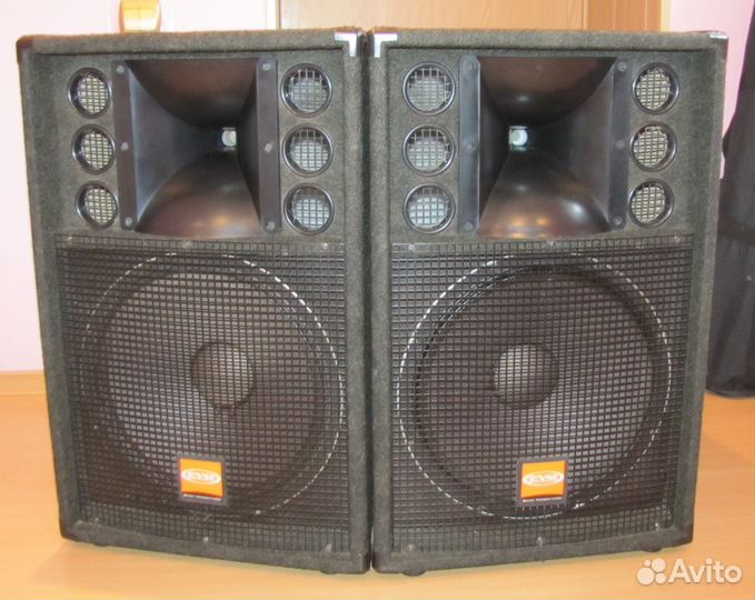Колонки 1400W EVM QS153 2шт Pro Stereo Dual