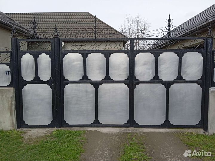 Ворота бу. Брёвна кругляк. Шифер б/у