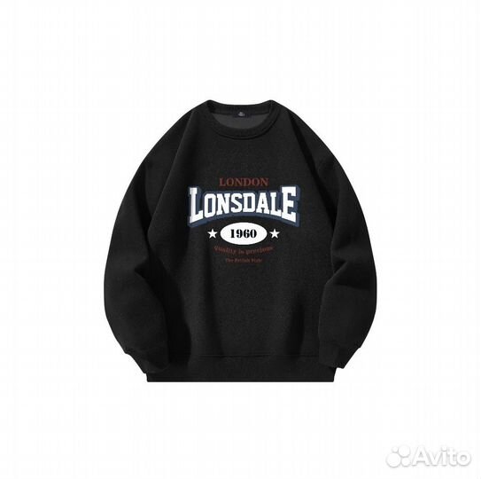 Свитшот lonsdale новый черный с poizon L