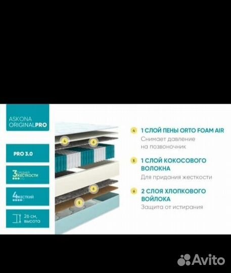 Матрас ортопедический 80х200