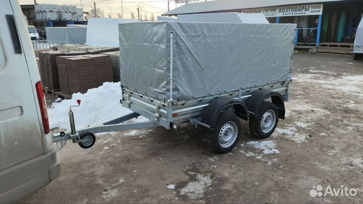 Прицеп двухосный мзса, кузов 2,46х1,23м. Доставка