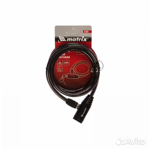 Замок тросовый универсальный 8х960 мм Matrix