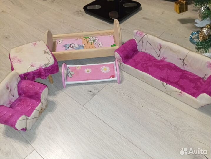 Мебель кукольная, деревянная