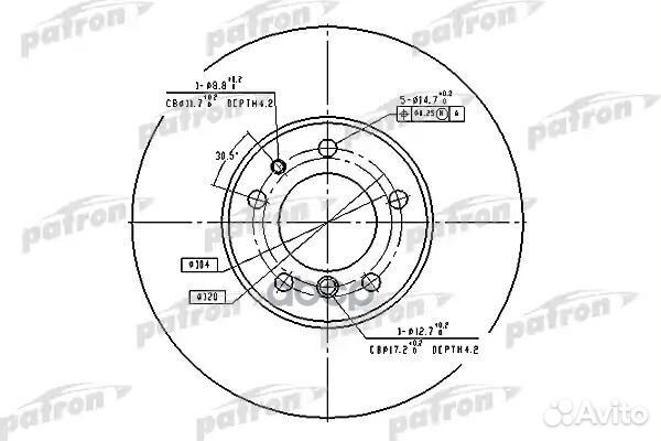 Диск тормозной передн BMW: 7 94-01 PBD2687 patron