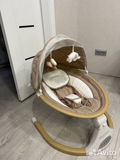 Электрокачели AmaroBaby ergo swing бежевые