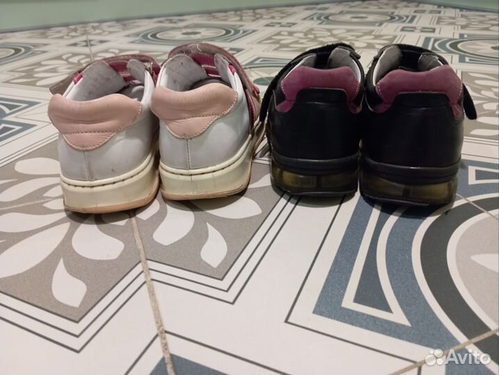 Кожанные кроссовки для девочки
