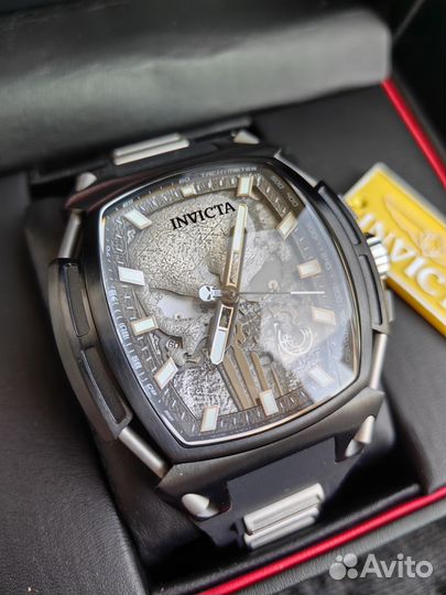 Чёрные Часы с Черепом Invicta Marvel Мужские Новые