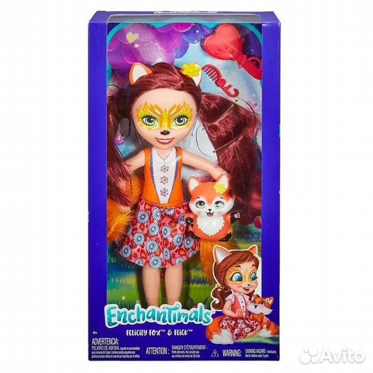 Кукла Enchantimals с зверюшкой Лиса Фелисити FRH53
