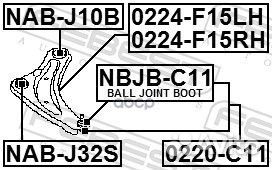 0224F15LH рычаг нижний левый Nissan Juke 1.6/1