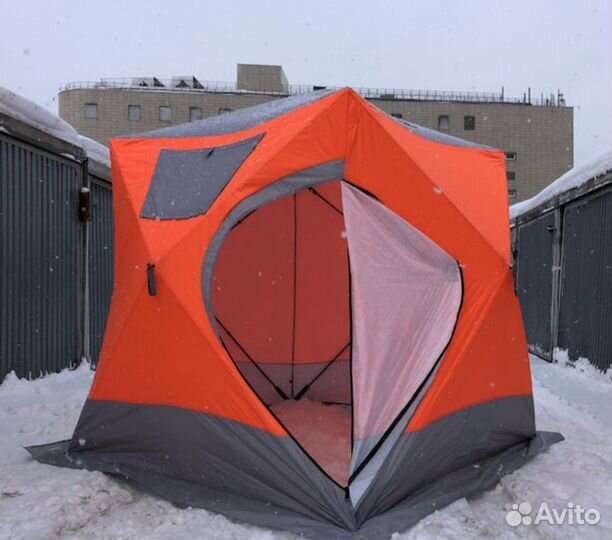 Палатка зимняя куб 3 слоя новая 200*200*215