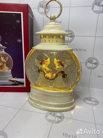 Фонарь новогодний декоративный ангелочки