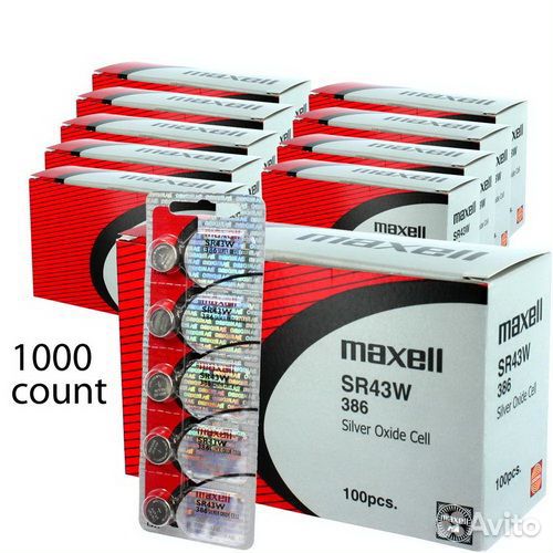 Батарея Maxell AG12;386;SR43W;LR43 10 шт