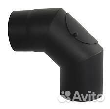 Отвод черный 90* d 120 2 мм с ревизией кпд