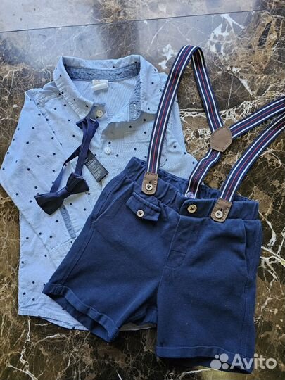 Праздничный образ:Рубашка и брюки. H&M/Next 86см