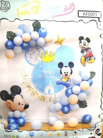 Фотозона, шары, набор шаров Микки маус