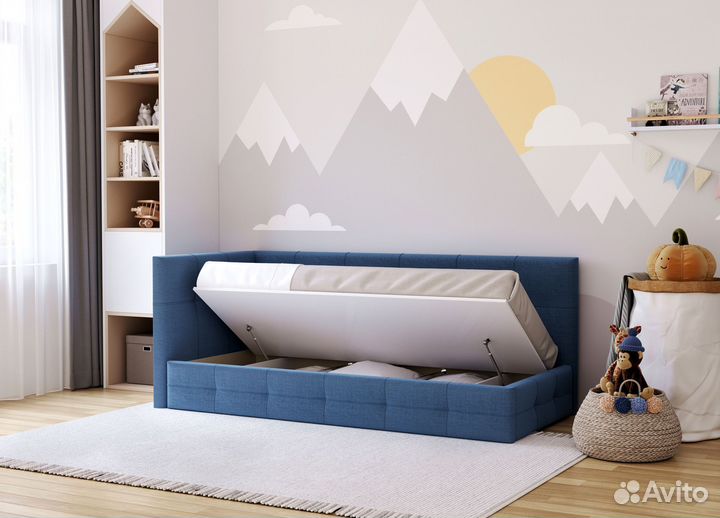 Детская кровать диван с мягкими бортиками