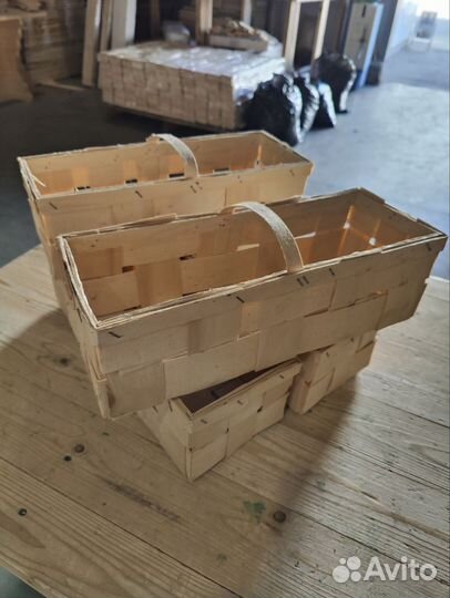 Корзинка из шпона