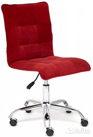 Стул компьютерный Zero флок, бордовый, 10