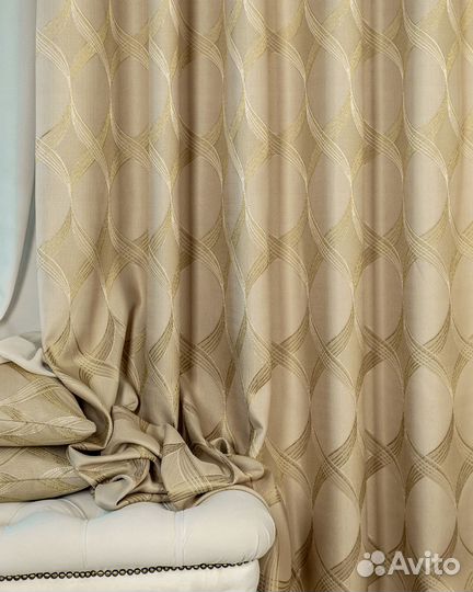 Комплект портьер жаккард Альба шторы занавески