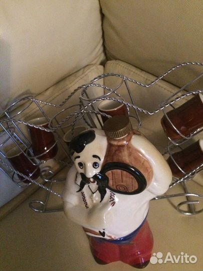 Графин и 6стопок,казак-графин,снеговик