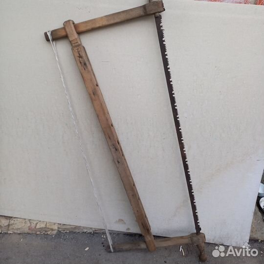 Пила лучковая старинная большая