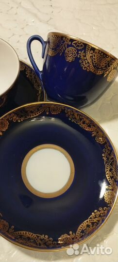 Чайные пары лфз,синий кобальт. За пару