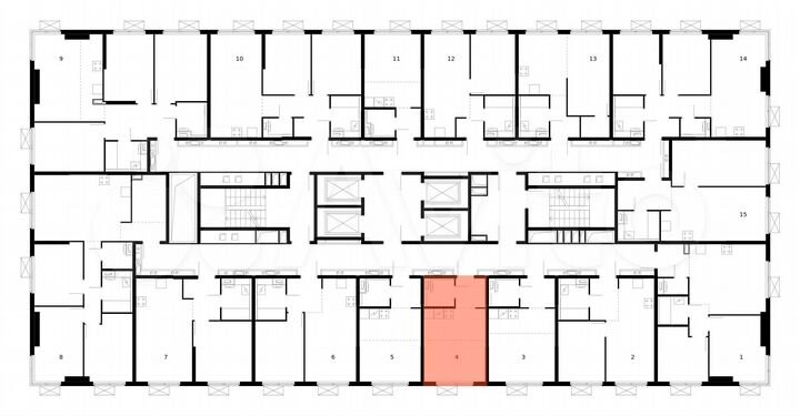 Квартира-студия, 22 м², 31/33 эт.
